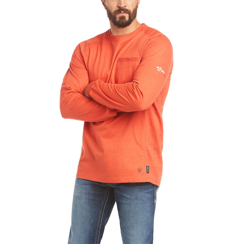 Ariat T-Shirts Herren - Fr Air Rig Life Graphic Orange ( XNHSE-9541 )